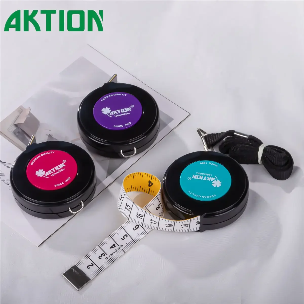 Ruban à mesurer rond rétractable AKTION
