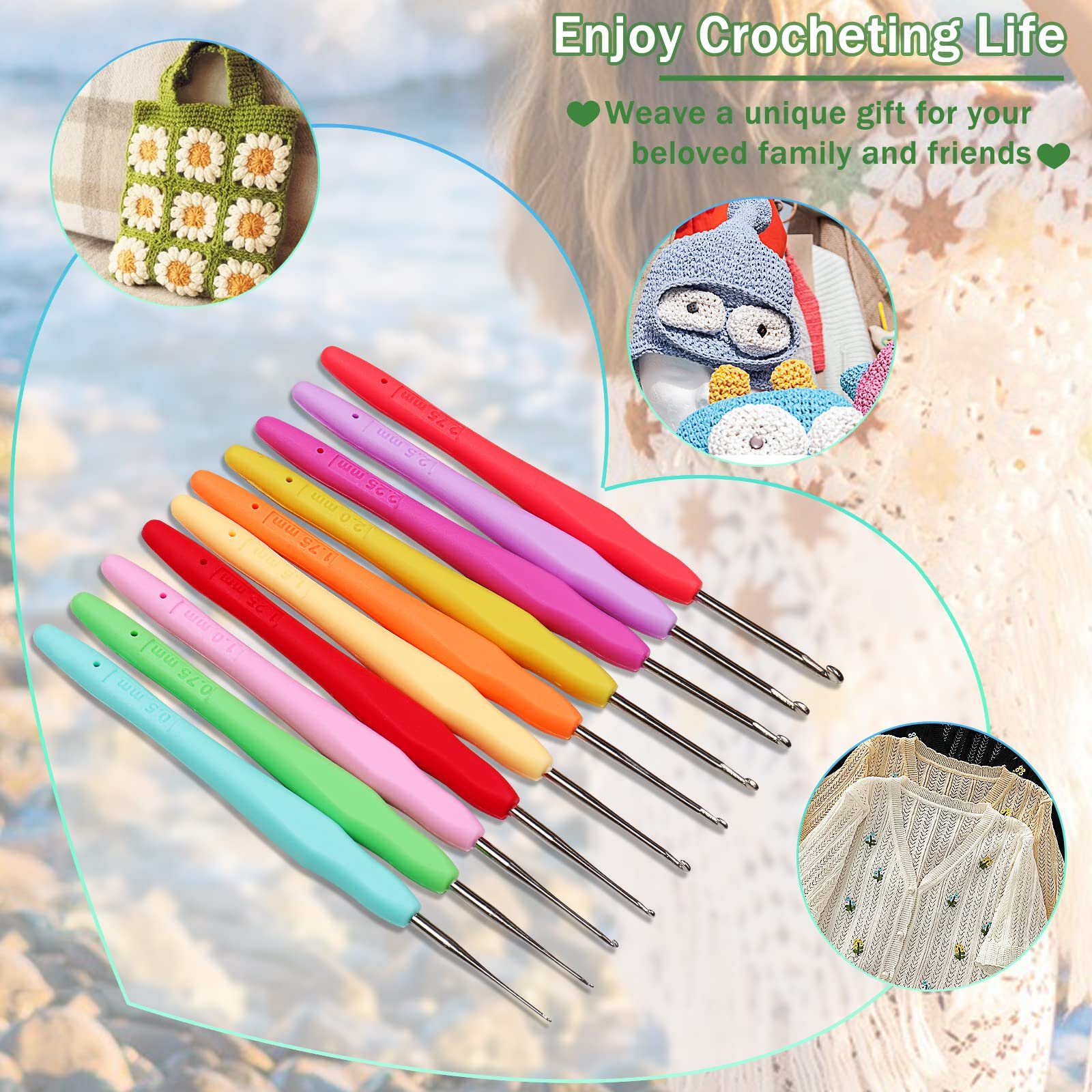 10 Crochets Ergonomiques (0,5 mm à 2,75 mm) – Image 5