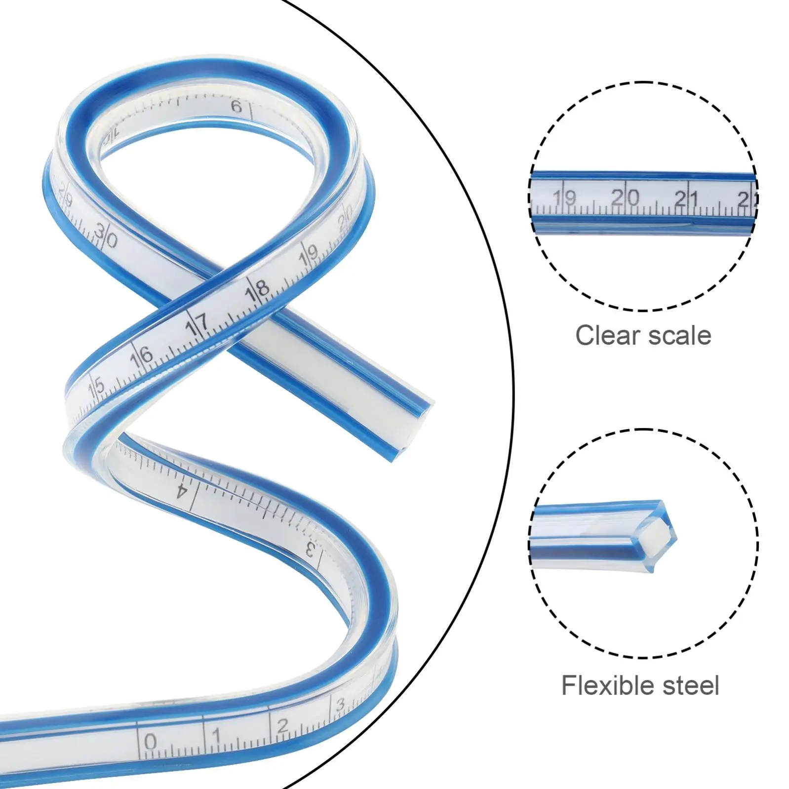 Règle Courbe Flexible pour Dessin et Couture